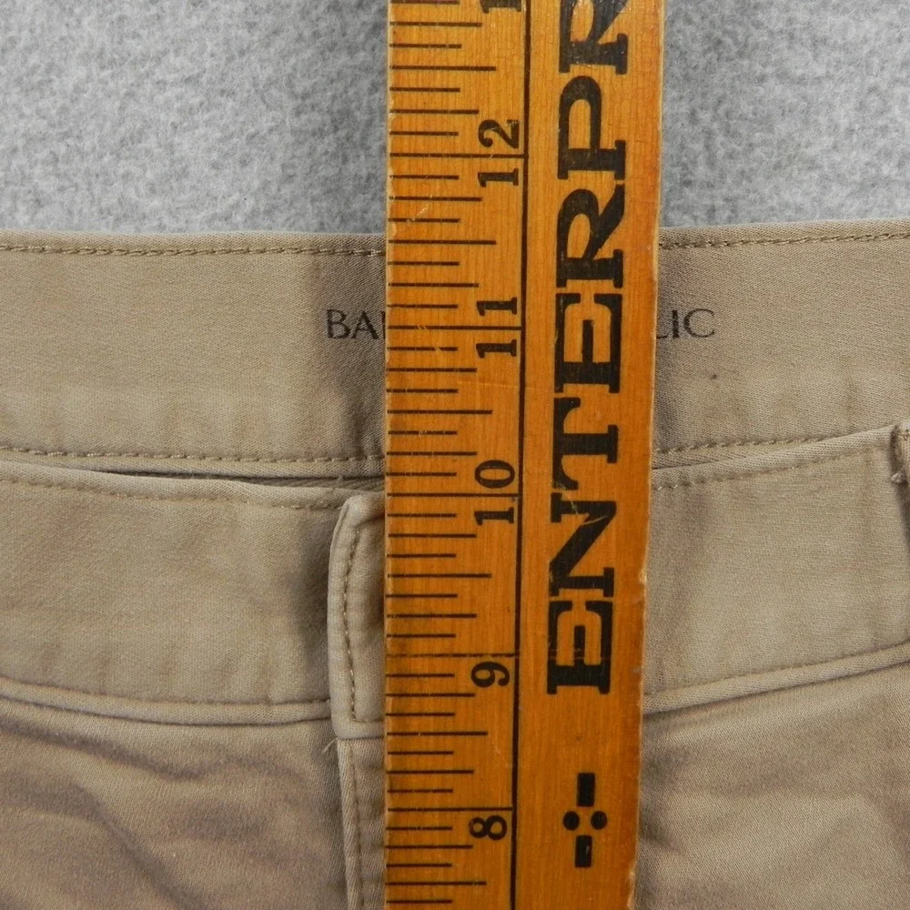 Banana Republic Traveler Pants Mens 35x30 Slim Fit Khaki Tan Chino Trousers